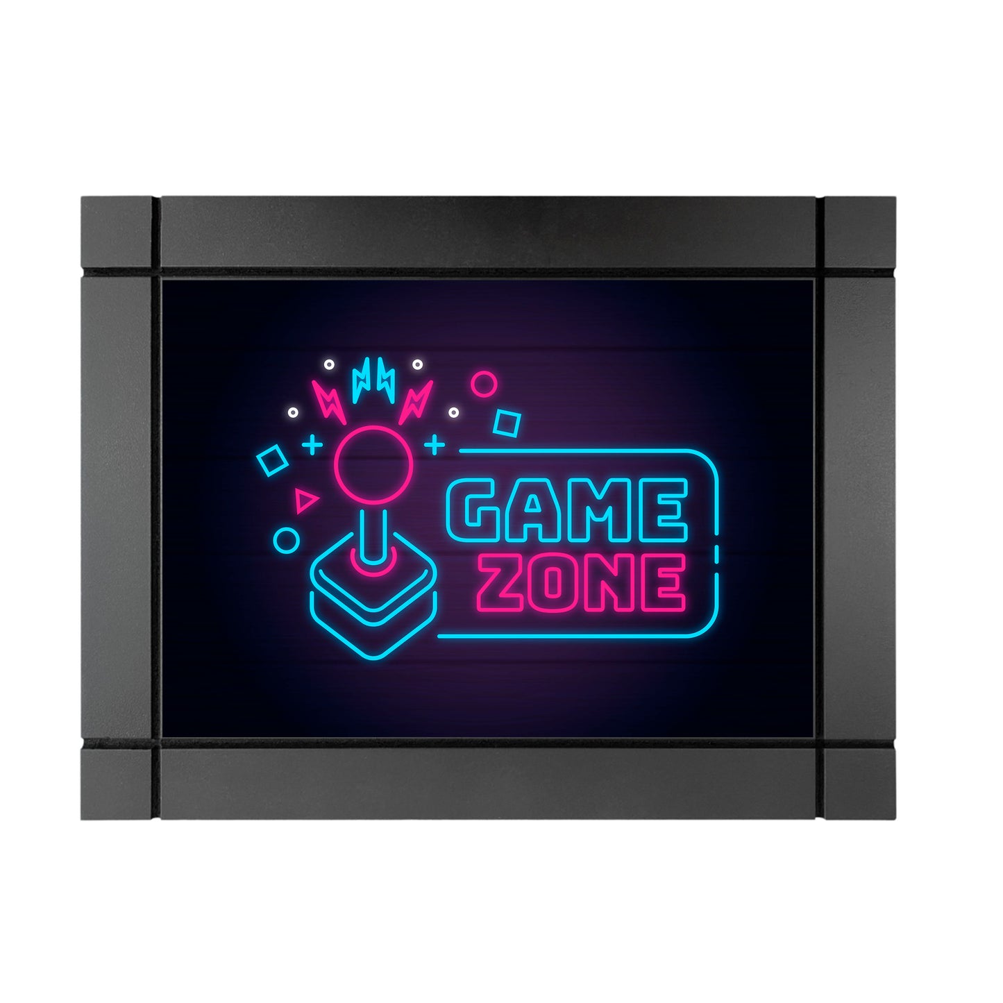 CUADRO DECORATIVO DE MADERA GAME ZONE NEON