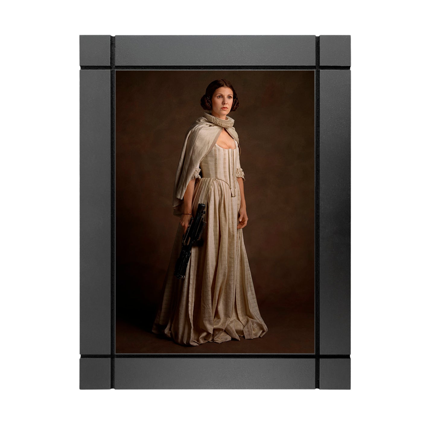CUADRO DECORATIVO DE MADERA PERSONAJES DE EPOCA PRINCESA LEIA