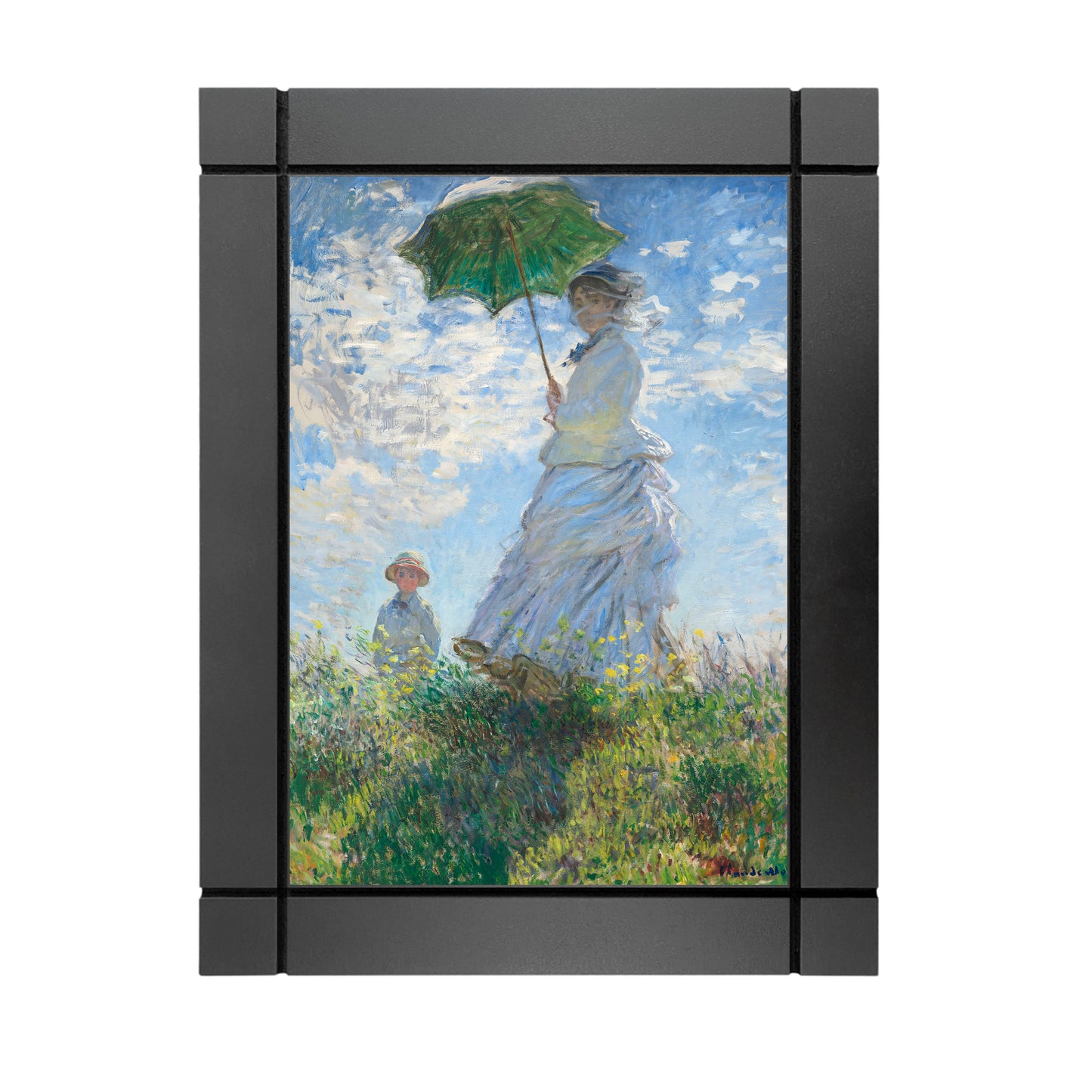 CUADRO DECORATIVO DE MADERA LA MUJER CON SOMBRILLA MONET