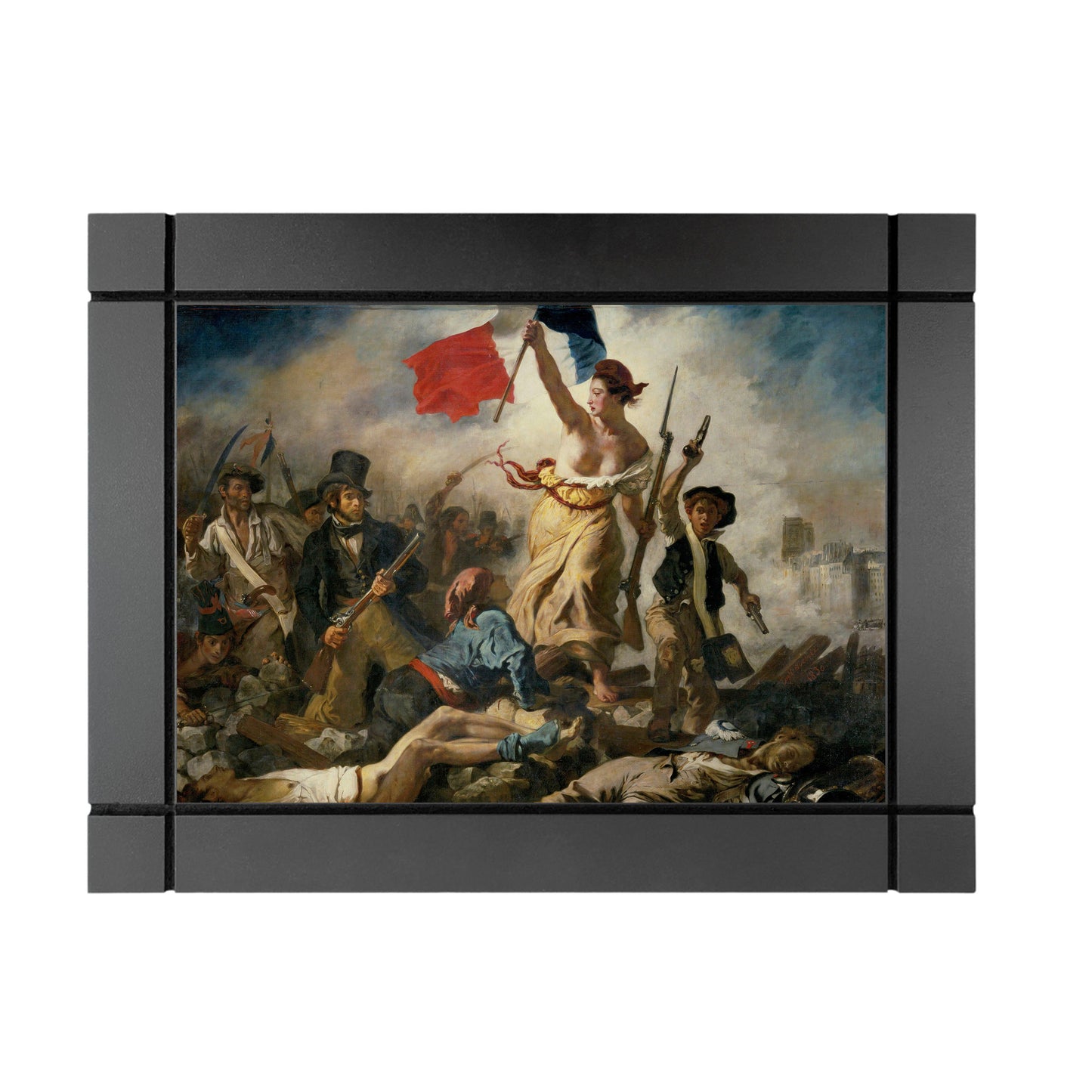 CUADRO DECORATIVO DE MADERA LA LIBERTAD GUIANDO AL PUEBLO DE EUGÈNE DELACROIX