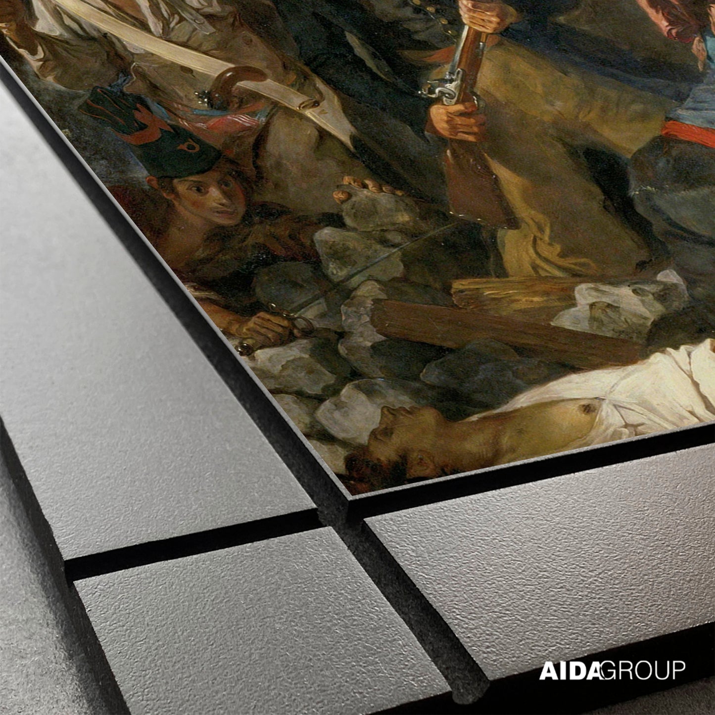 CUADRO DECORATIVO DE MADERA LA LIBERTAD GUIANDO AL PUEBLO DE EUGÈNE DELACROIX