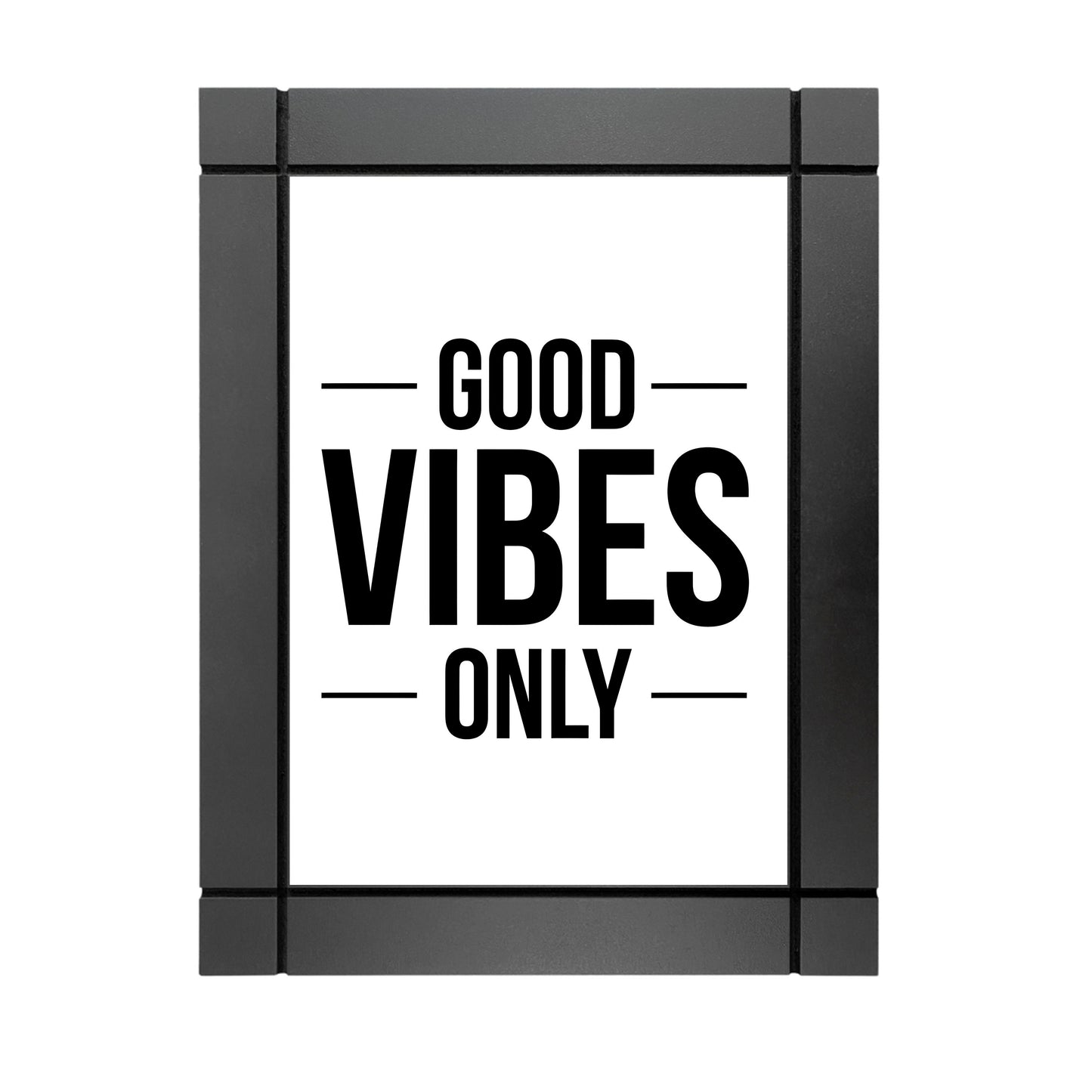 CUADRO DECORATIVO DE MADERA FRASE GOOD VIBES ONLY