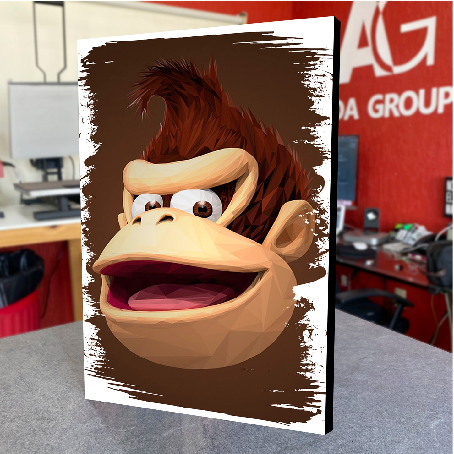CUADRO DE MADERA SIN MARCO VIDEOJUEGO DONKEY KONG