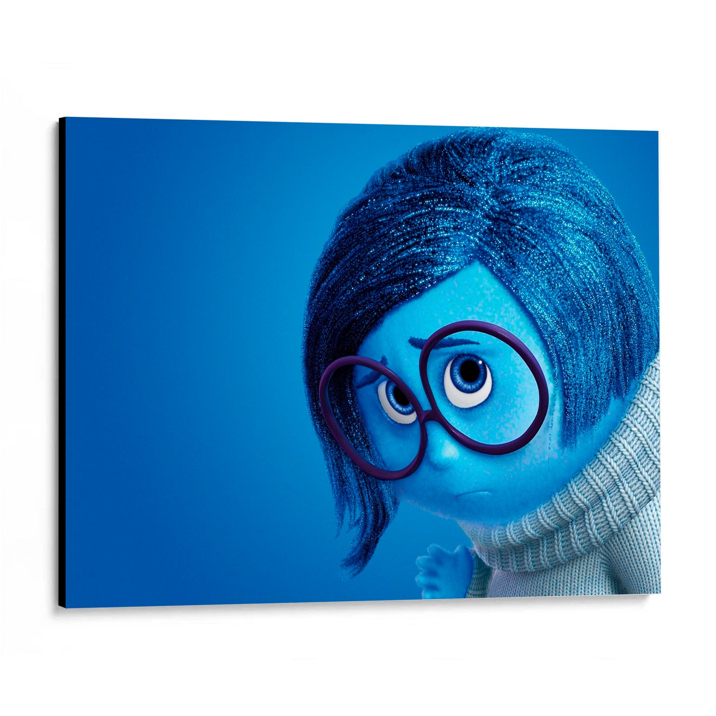CUADRO DE MADERA SIN MARCO TRISTEZA DE INTENSAMENTE AZUL