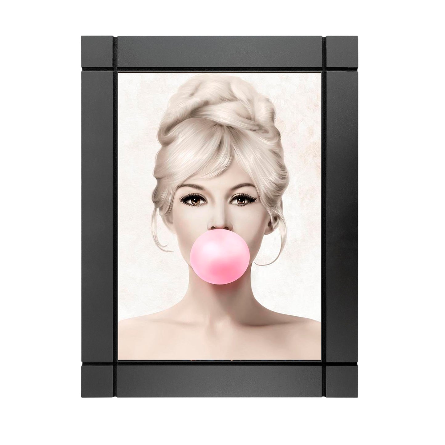 CUADRO DECORATIVO DE MADERA MARILYN MONROE CHICLE BUBBLEGUM