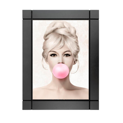 CUADRO DECORATIVO DE MADERA MARILYN MONROE CHICLE BUBBLEGUM