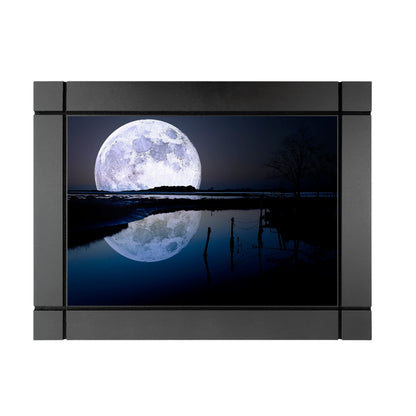 CUADRO DECORATIVO DE MADERA LUNA LLENA EN UN LAGO