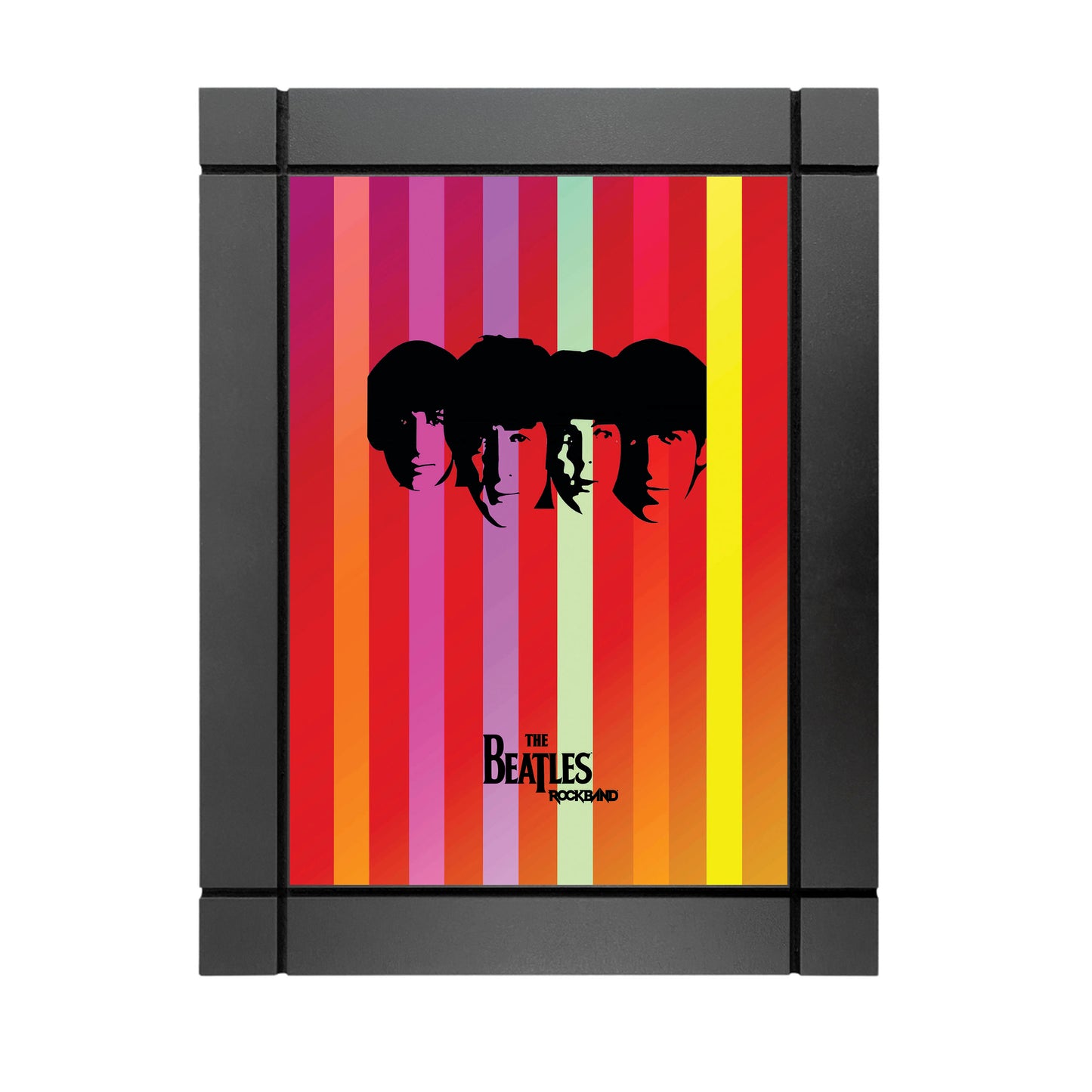 CUADRO DECORATIVO DE MADERA THE BEATLES COLORES LINEAS