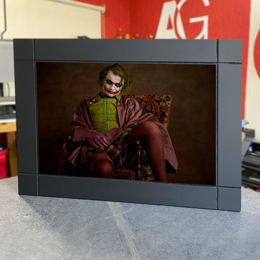 CUADRO DECORATIVO DE MADERA PERSONAJES DE EPOCA JOKER