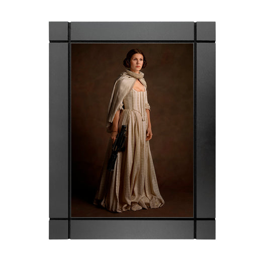 CUADRO DECORATIVO DE MADERA PERSONAJES DE EPOCA PRINCESA LEIA