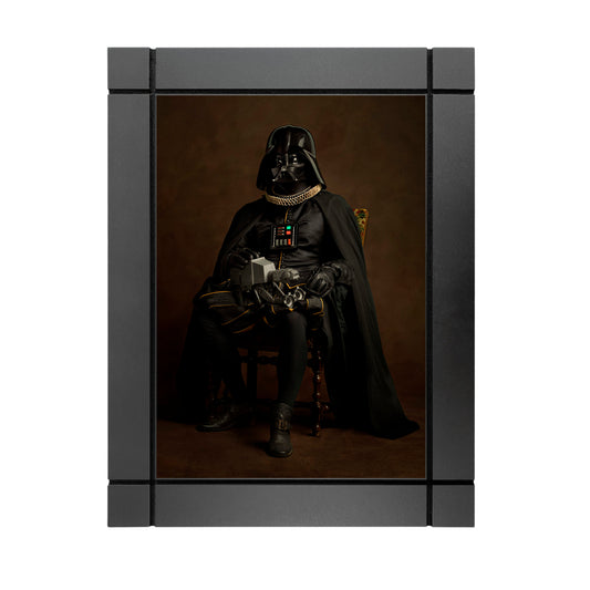 CUADRO DECORATIVO DE MADERA PERSONAJES DE EPOCA DARTH VADER