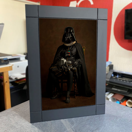 CUADRO DECORATIVO DE MADERA PERSONAJES DE EPOCA DARTH VADER