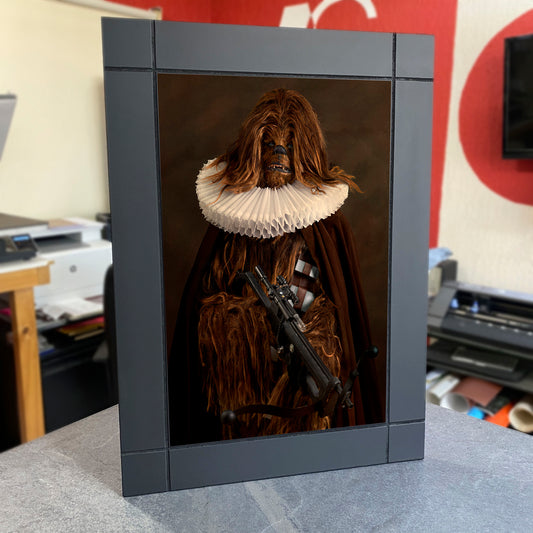 CUADRO DECORATIVO DE MADERA PERSONAJES DE EPOCA CHEWBACCA