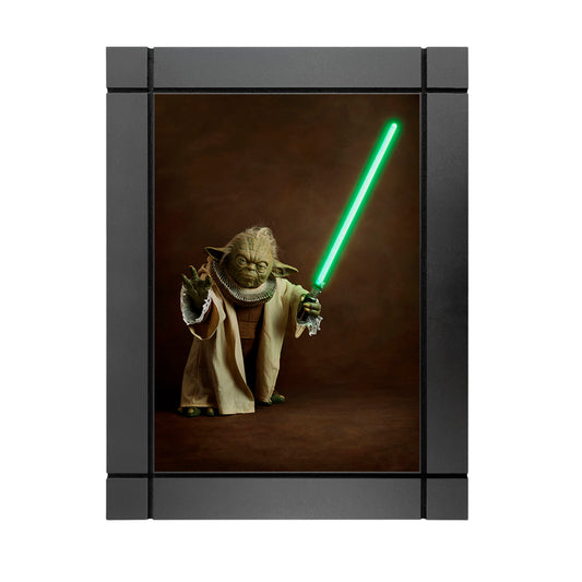 CUADRO DECORATIVO DE MADERA PERSONAJES DE EPOCA YODA
