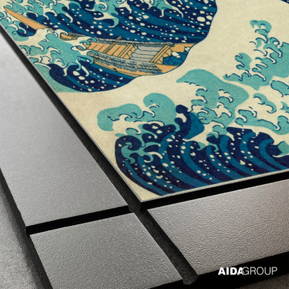 CUADRO DECORATIVO DE MADERA LA GRAN OLA KATUSHIKA HOKUSAI
