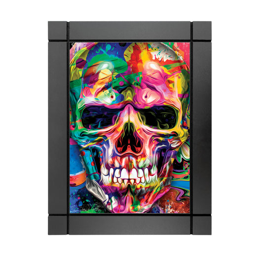CUADRO DECORATIVO DE MADERA CALAVERA STREET ART