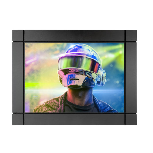 CUADRO DECORATIVO DE MADERA HOMBRE CASCO DAFT
