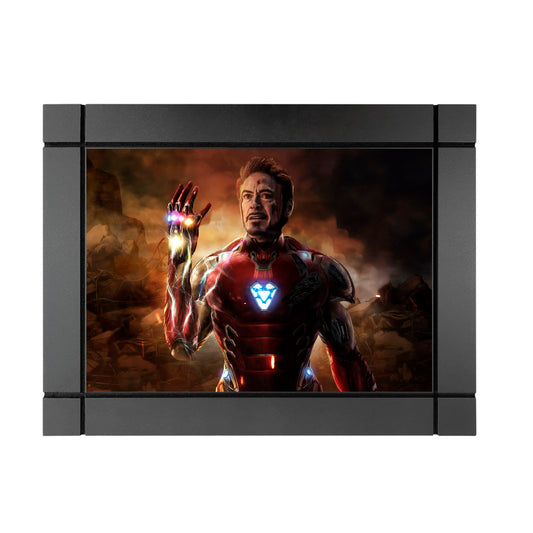 CUADRO DECORATIVO DE MADERA TONY STARK GEMAS DEL INFINITO