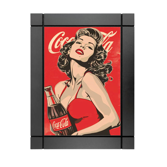 CUADRO DECORATIVO DE MADERA MARILYN MONROE CARTEL COCA