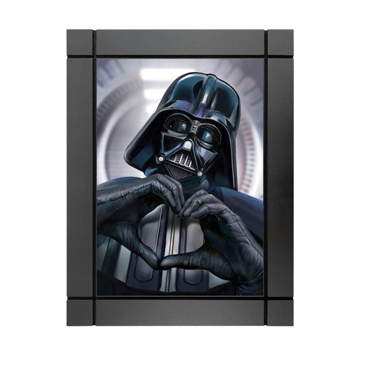 CUADRO DECORATIVO DE MADERA DART VADER CORAZÓN MANOS