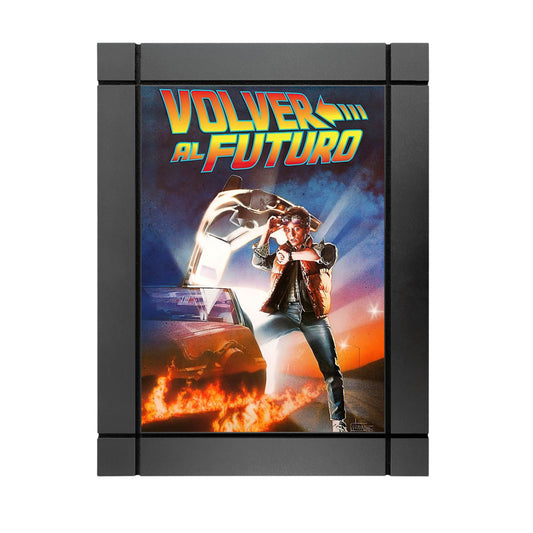 CUADRO DECORATIVO DE MADERA POSTER VOLVER AL FUTURO