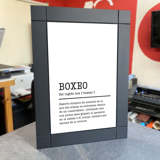 SET DE 3 CUADROS DECORATIVOS DE MADERA DEFINICIÓN BOXEO BOX ACUARELA