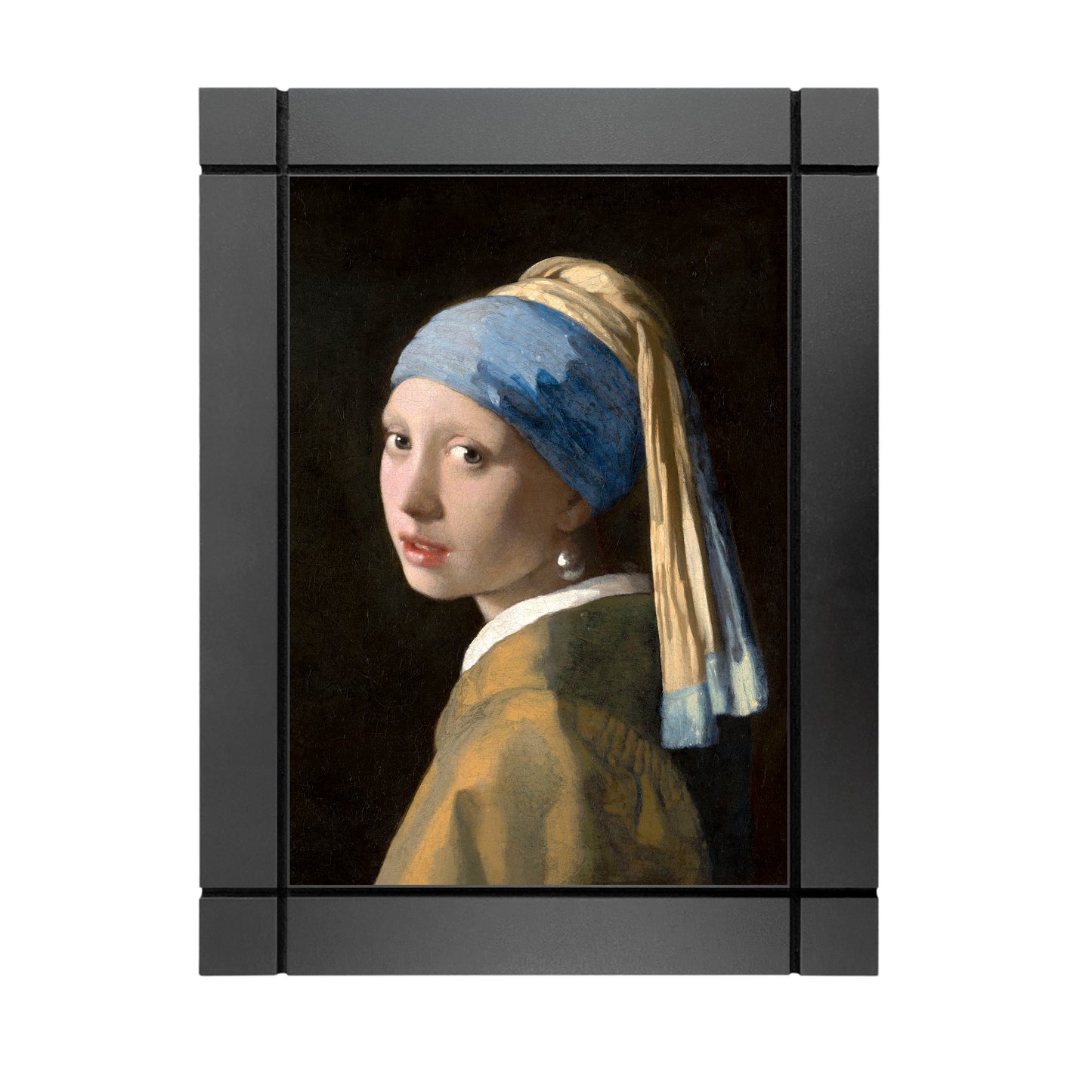 CUADRO DECORATIVO DE MADERA JOHANNES VERMEER LA JOVEN DE LA PERLA