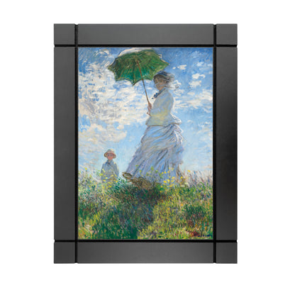 CUADRO DECORATIVO DE MADERA LA MUJER CON SOMBRILLA  MONET