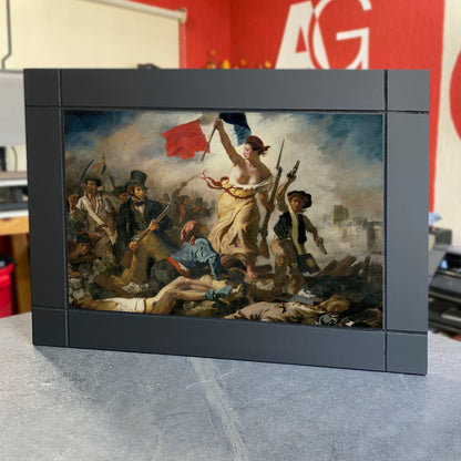 CUADRO DECORATIVO DE MADERA LA LIBERTAD GUIANDO AL PUEBLO DE EUGÈNE DELACROIX
