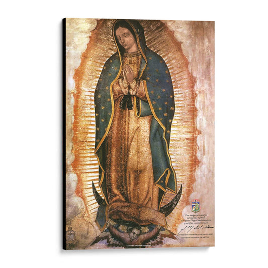 CUADRO DE MADERA SIN MARCO VIRGEN DE GUADALUPE