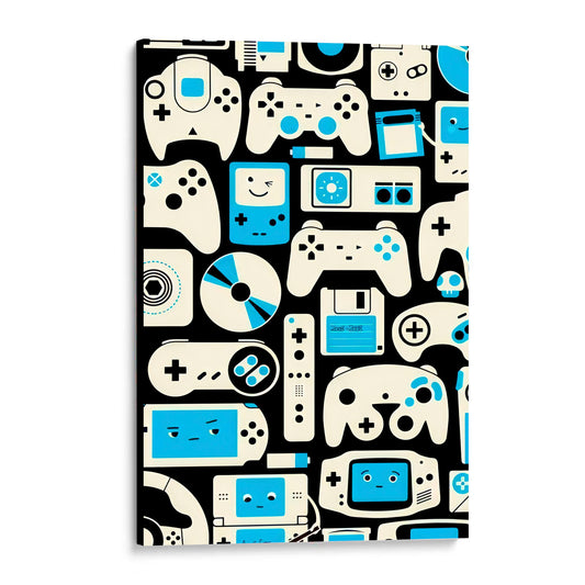 CUADRO DE MADERA SIN MARCO GAMER CONTROLES FELICES