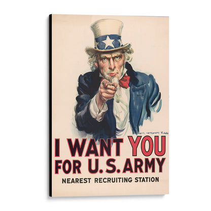 CUADRO DE MADERA SIN MARCO CARTEL U.S. ARMY I WAT YOU