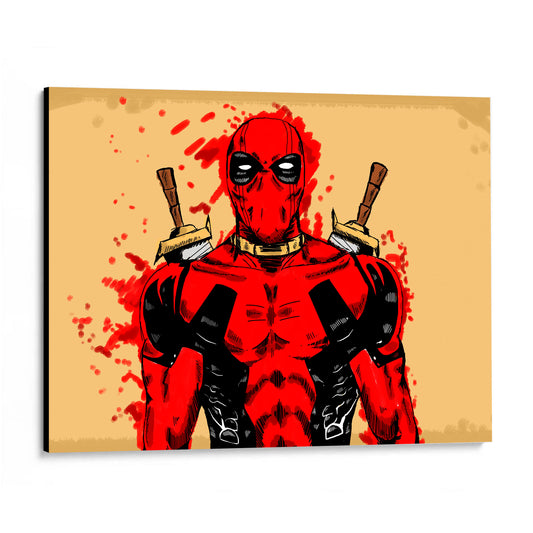 CUADRO DE MADERA SIN MARCO ARTWOORK DE DEAD POOL