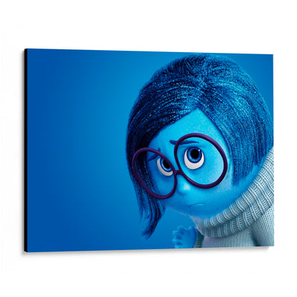 CUADRO DE MADERA SIN MARCO TRISTEZA DE INTENSAMENTE AZUL