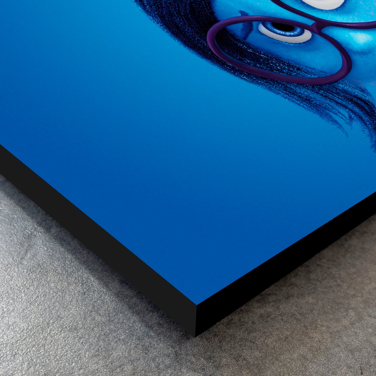 CUADRO DE MADERA SIN MARCO TRISTEZA DE INTENSAMENTE AZUL