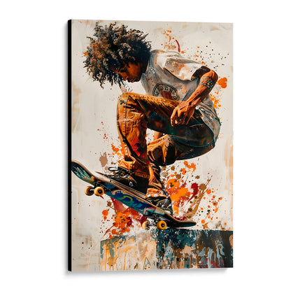 CUADRO DE MADERA SIN MARCO SKATE PATINETA ARTE COLORES