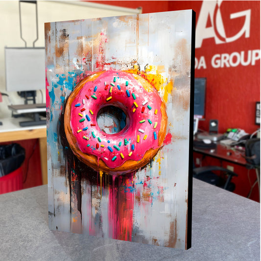 CUADRO DE MADERA SIN MARCO ARTE PINTURA DONA ROSA PAN