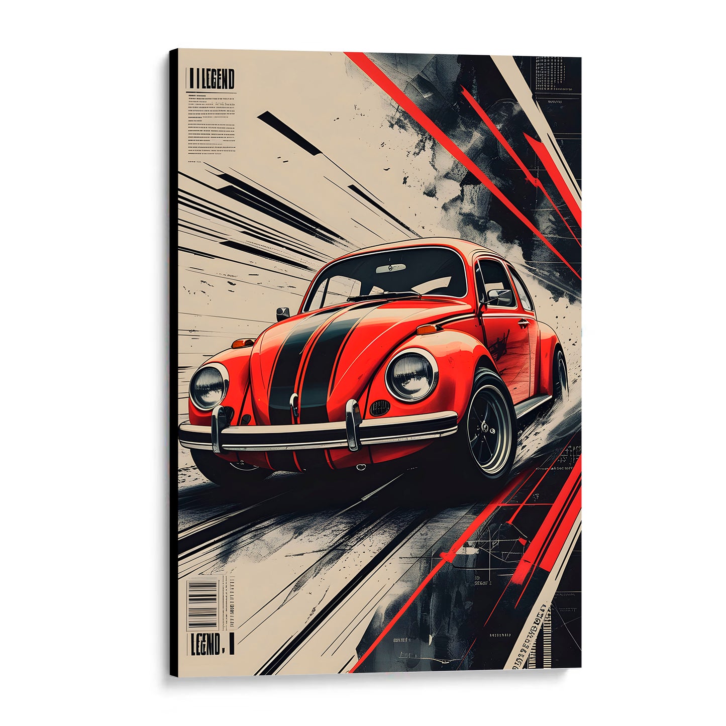 CUADRO DE MADERA SIN MARCO ILUSTRACIÓN VOCHITO TIPO REVISTA