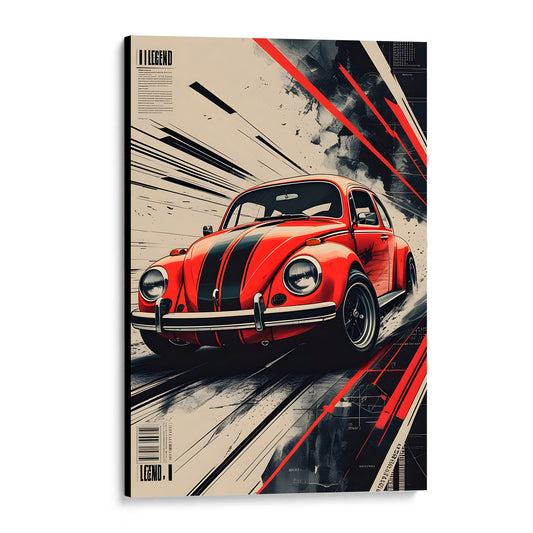 CUADRO DE MADERA SIN MARCO ILUSTRACIÓN VOCHITO TIPO REVISTA