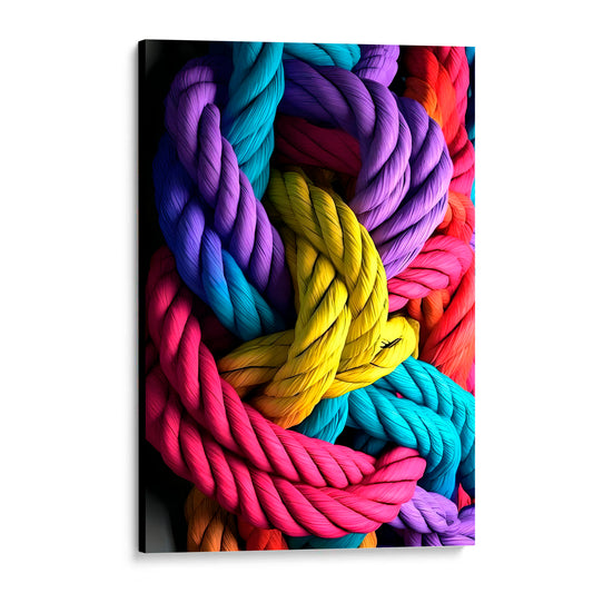 CUADRO DE MADERA SIN MARCO ESTAMBRES CUERDAS COLORES TEXTURA